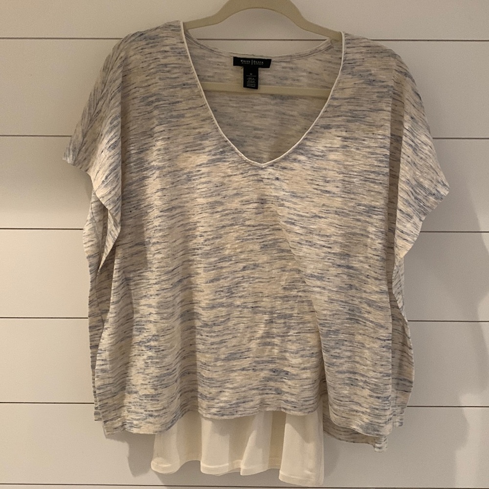 White House Black Market Heather Gray Blouse